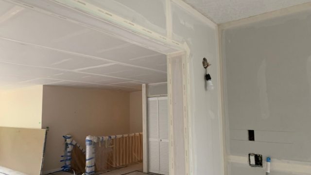 Finished drywall around a doorway in a Victoria BC home